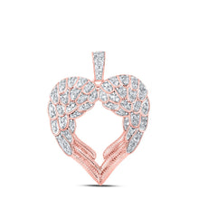 Load image into Gallery viewer, Romantic Rose Gold Diamond Wing Heart Pendant - Alternate view 1 from Splendid Jewellery