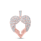 Romantic Rose Gold Diamond Wing Heart Pendant - Alternate view 1 from Splendid Jewellery