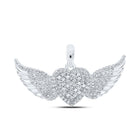 Enchanting Wings of Love Diamond Pendant Top view from the 10Kt White Gold Womens Round Diamond Diamond Wing Heart Pendant 3 8 Cttwpin213179 collection by Splendid Jewellery
