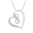 Eternal Love Diamond Heart & Infinity Symbol Pendant Top view from the 10Kt White Gold Womens Round Diamond Heart Infinity Pendant 1 20 Cttwpin202014 collection by Splendid Jewellery