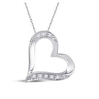 10kt White Gold Diamond Heart & Love Symbol Pendant | Splendid Jewellery's Mesmerizing Romance Top view from the 10Kt White Gold Womens Round Diamond Heart Outline Pendant 03 Cttwpin200991 collection by Splendid Jewellery