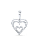 Enchanting Diamond Love Affair Pendant Top view from the 10Kt White Gold Womens Round Diamond Heart Pendant 1 10 Cttwpin213137 collection by Splendid Jewellery
