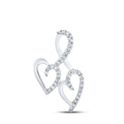 Captivating Love's Eternity Diamond Pendant Top view from the 10Kt White Gold Womens Round Diamond Heart Pendant 1 10 Cttwpin210847 collection by Splendid Jewellery