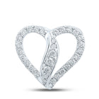 Enchanting Love Radiance Pendant Top view from the 10Kt White Gold Womens Round Diamond Heart Pendant 1 3 Cttwpin210623 collection by Splendid Jewellery