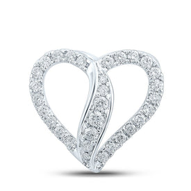 Enchanting Love Radiance Pendant Top view from the 10Kt White Gold Womens Round Diamond Heart Pendant 1 3 Cttwpin210623 collection by Splendid Jewellery