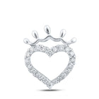 10kt White Gold Heart of Affection Pendant | Splendid Jewellery Top view from the 10Kt White Gold Womens Round Diamond Heart Pendant 1 4 Cttwpin212021 collection by Splendid Jewellery