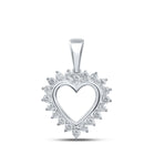 Enchanting Love Diamond Pendant | 10kt White Gold Heart & Love Symbol Necklace 1/5 Cttw | Splendid Jewellery Top view from the 10Kt White Gold Womens Round Diamond Heart Pendant 1 5 Cttwpin210742 collection by Splendid Jewellery