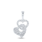 Splendid Jewellery 10kt White Gold Diamond Heart & Love Symbol Pendant Top view from the 10Kt White Gold Womens Round Diamond Heart Pendant 3 8 Cttwpin213371 collection by Splendid Jewellery