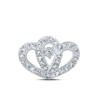 10kt White Gold Diamond Romance Pendant | Splendid Jewellery Top view from the 10Kt White Gold Womens Round Diamond Slide Heart Pendant 1 4 Cttwpin213492 collection by Splendid Jewellery