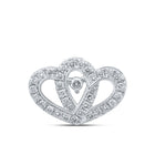 10kt White Gold Diamond Heart & Love Symbol Pendant Top view from the 10Kt White Gold Womens Round Diamond Slide Heart Pendant 3 8 Cttwpin213494 collection by Splendid Jewellery