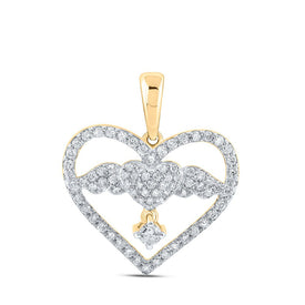 Eternal Love Diamond Angel Heart Pendant product  Top View from Splendid Jewellery