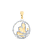 Radiant Love Diamond Butterfly Pendant product  Top View from Splendid Jewellery