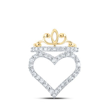 Load image into Gallery viewer, Regal Love Crown Diamond Pendant product  Top View from Splendid Jewellery