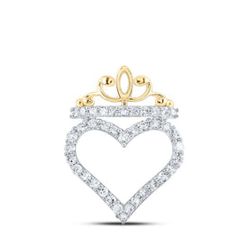 Regal Love Crown Diamond Pendant product  Top View from Splendid Jewellery