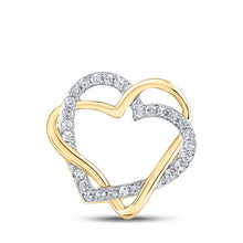 Load image into Gallery viewer, Radiant Love: 10kt Yellow Gold Diamond Heart Pendant product  Top View from Splendid Jewellery