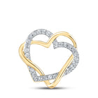 Radiant Love: 10kt Yellow Gold Diamond Heart Pendant product  Top View from Splendid Jewellery