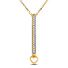 Radiant Love: 10kt Yellow Gold Diamond Heart & Love Symbol Pendant product  Top View from Splendid Jewellery