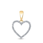 10kt Yellow Gold Diamond Heart of Affection Pendant | Splendid Jewellery product  Top View from Splendid Jewellery