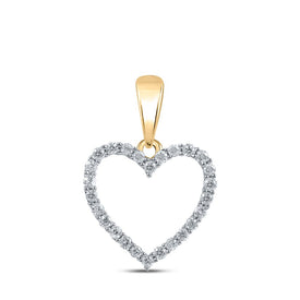 10kt Yellow Gold Diamond Heart of Affection Pendant | Splendid Jewellery product  Top View from Splendid Jewellery