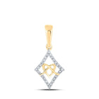 Radiant Love: 10kt Yellow Gold Diamond Heart Pendant product  Top View from Splendid Jewellery