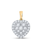 10kt Yellow Gold Diamond Heart & Love Symbol Pendant | Splendid Jewellery product  Top View from Splendid Jewellery