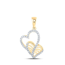 Load image into Gallery viewer, Radiant Love Diamond Pendant in 10kt Yellow Gold | Splendid Jewellery product  Top View from Splendid Jewellery