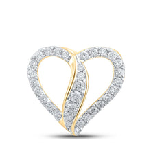 Load image into Gallery viewer, Captivating Love Symbol Diamond Pendant in 10kt Yellow Gold product  Top View from Splendid Jewellery