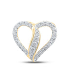 Captivating Love Symbol Diamond Pendant in 10kt Yellow Gold product  Top View from Splendid Jewellery