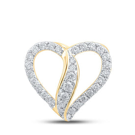 Captivating Love Symbol Diamond Pendant in 10kt Yellow Gold product  Top View from Splendid Jewellery