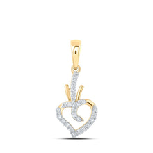 Load image into Gallery viewer, Captivating &quot;Love&#39;s Embrace&quot; Diamond Heart Pendant product  Top View from Splendid Jewellery