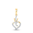 Captivating "Love's Embrace" Diamond Heart Pendant product  Top View from Splendid Jewellery