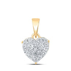 Radiant Love: 10kt Yellow Gold Diamond Heart Pendant product  Top View from Splendid Jewellery