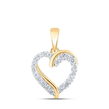 Load image into Gallery viewer, Enchanting Diamond Heart &amp; Love Pendant product  Top View from Splendid Jewellery