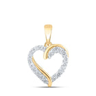 Enchanting Diamond Heart & Love Pendant product  Top View from Splendid Jewellery