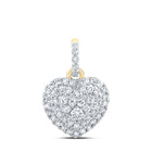10kt Yellow Gold Diamond Heart Pendant - A Timeless Symbol of Love product  Top View from Splendid Jewellery