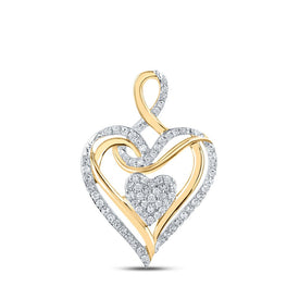 Captivating Love and Diamond Heart Pendant product  Top View from Splendid Jewellery