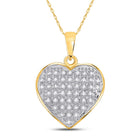 Radiant Love Diamond Heart Pendant - 10kt Yellow Gold Women's 1/6 Cttw product  Top View from Splendid Jewellery