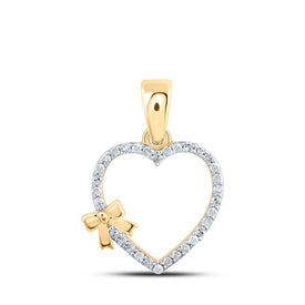 Captivating Love's Embrace Diamond Pendant in 10kt Yellow Gold product  Top View from Splendid Jewellery