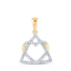 Radiant Love Diamond Heart Pendant in 10kt Yellow Gold product  Top View from Splendid Jewellery