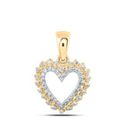 10kt Yellow Gold Diamond Heart & Love Symbol Pendant | Splendid Jewellery product  Top View from Splendid Jewellery