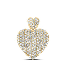 Load image into Gallery viewer, Captivating &quot;Eternal Love&quot; Diamond Heart Pendant in 10kt Yellow Gold product  Top View from Splendid Jewellery