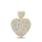 Captivating "Eternal Love" Diamond Heart Pendant in 10kt Yellow Gold product  Top View from Splendid Jewellery