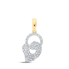 10kt Yellow Gold Diamond Heart & Love Symbol Pendant | Splendid Jewellery product  Top View from Splendid Jewellery