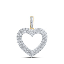 Load image into Gallery viewer, 10kt Yellow Gold Diamond Heart &amp; Love Symbol Pendant | Splendid Jewellery product  Top View from Splendid Jewellery