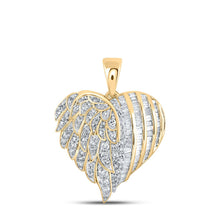 Load image into Gallery viewer, Radiant Love: 10kt Yellow Gold Diamond Heart Pendant - Top View