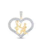 Radiant Love Diamond Pendant - 10kt Yellow Gold, 7/8 Cttw product  Top View from Splendid Jewellery