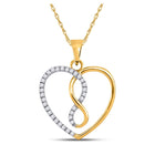 Eternal Love Diamond Heart Pendant product  Top View from Splendid Jewellery