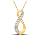 Eternal Love Diamond Infinity Pendant product  Top View from Splendid Jewellery