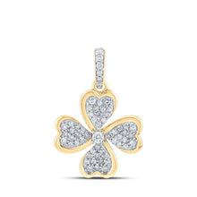 Load image into Gallery viewer, 10kt Yellow Gold Diamond Pinwheel Heart Pendant - A Captivating Symbol of Love and Elegance product  Top View from Splendid Jewellery