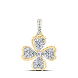 10kt Yellow Gold Diamond Pinwheel Heart Pendant - A Captivating Symbol of Love and Elegance product  Top View from Splendid Jewellery